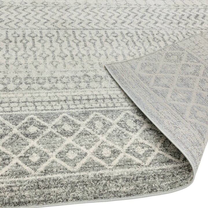 Rug Nova geometric grey white 80x150 cm