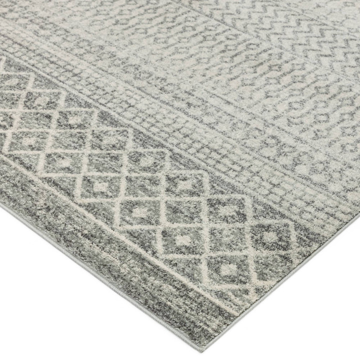 Rug Nova geometric light grey dark grey ivory 16