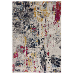 Rug Nova abstract grey beige yellow red blue 120
