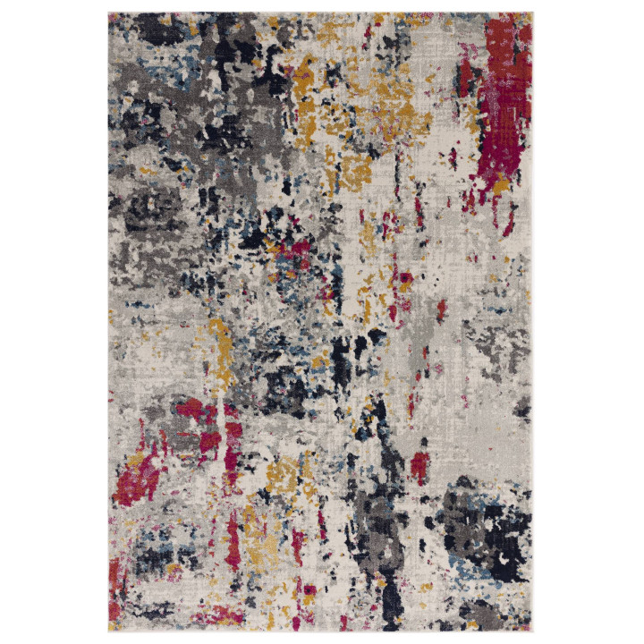 Tappeto Nova astratto grigio e beige 200x290 cm