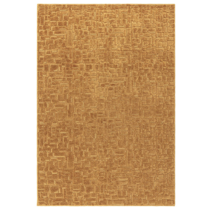 Tappeto Casa geometrico giallo e oro 160x230 cm