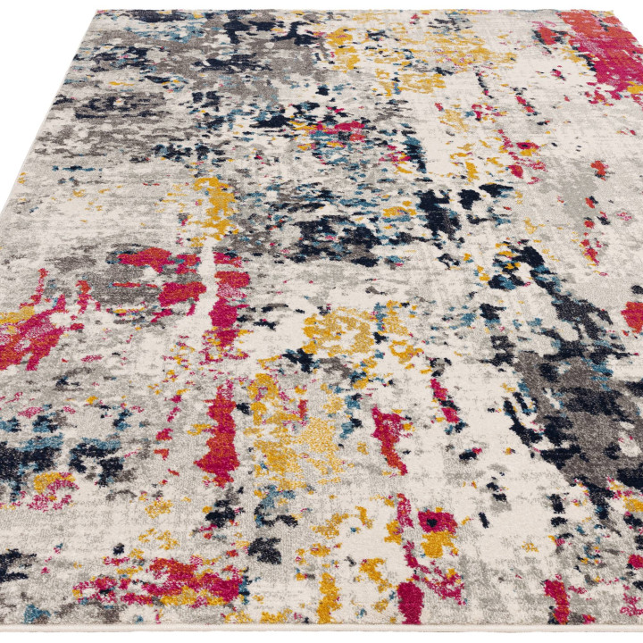 Tappeto Nova astratto grigio e beige 200x290 cm