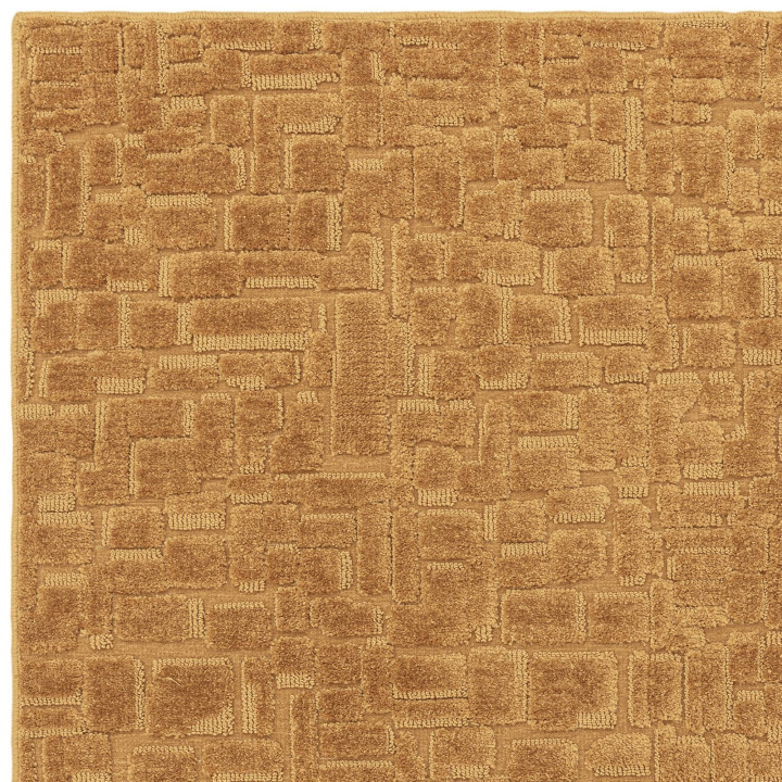 Tappeto Casa geometrico giallo e oro 160x230 cm