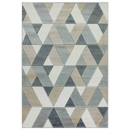 Rug Sketch geometric light grey dark grey beige