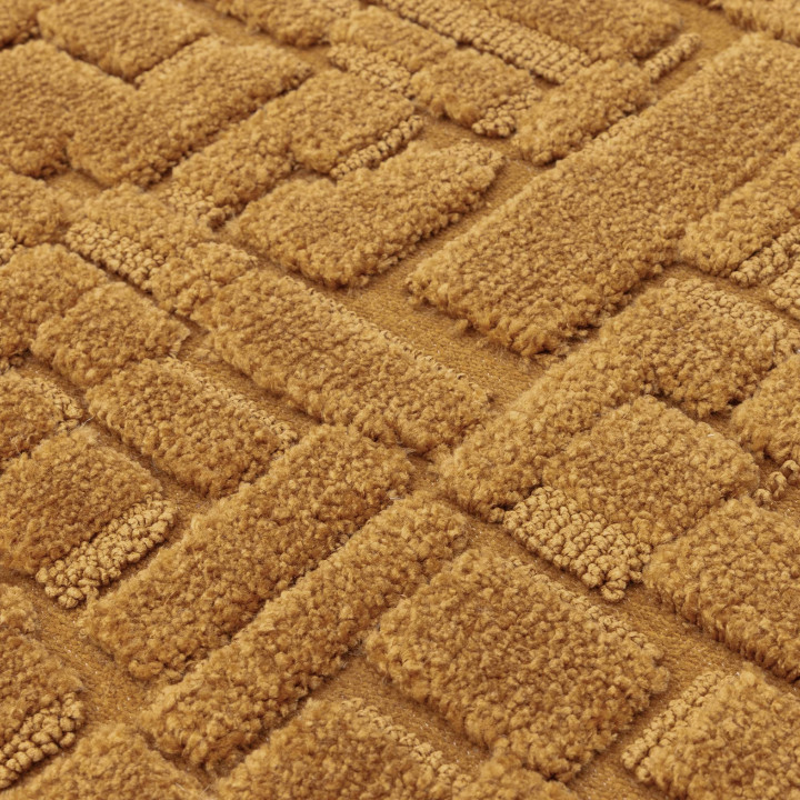 Rug Casa abstract golden yellow ochre 200x290 cm