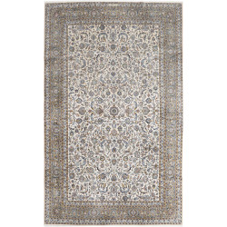 Hand Made Rug Kashan Persia 292x485 Cream Blue