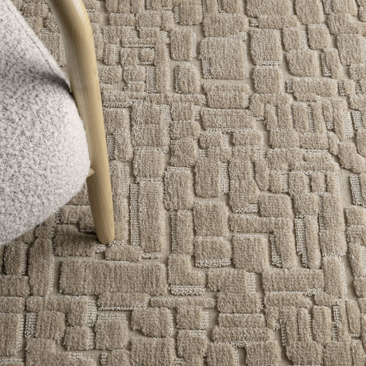 Tappeto Casa astratto beige e tortora 120x170 cm