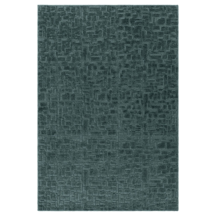 Rug Casa abstract dark blue teal 200x290 cm