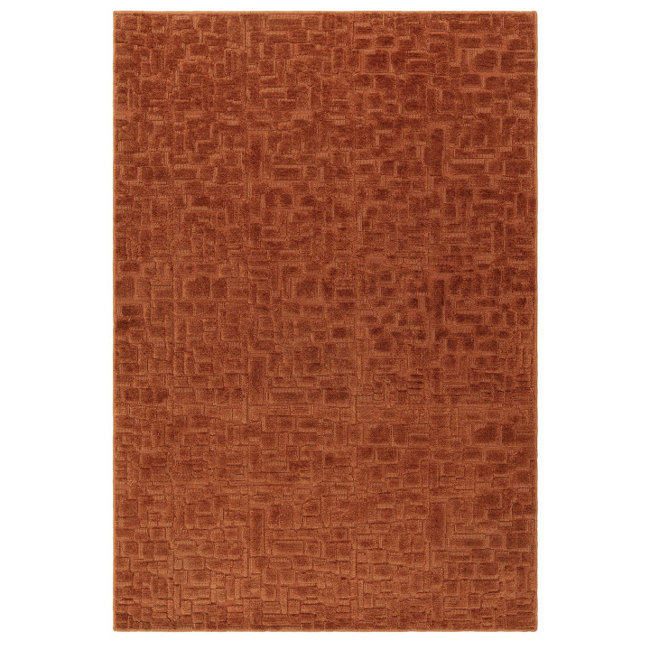 Tappeto Casa astratto mattone e rame 120x170 cm