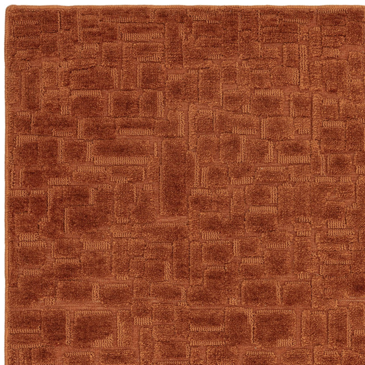 Rug Casa geometric copper brick red 160x230 cm