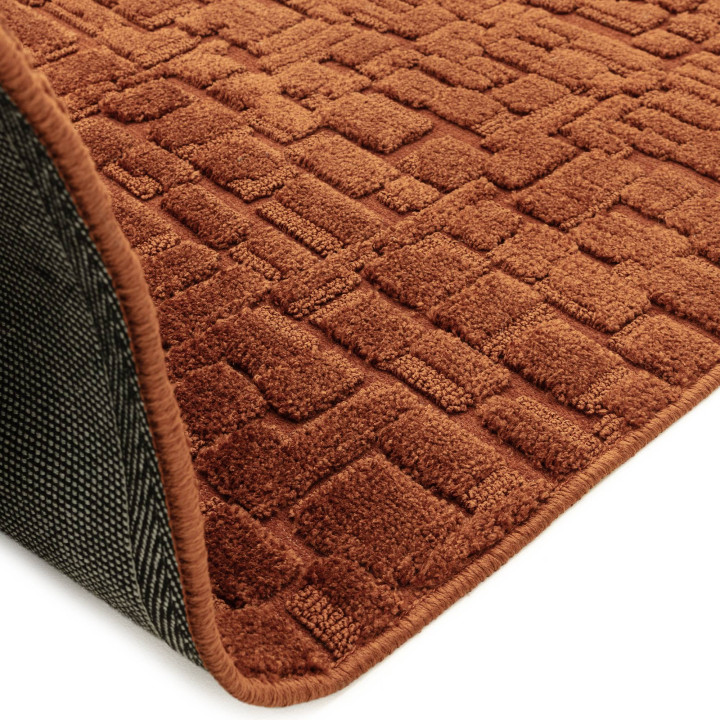 Rug Casa geometric copper brick 200x290 cm