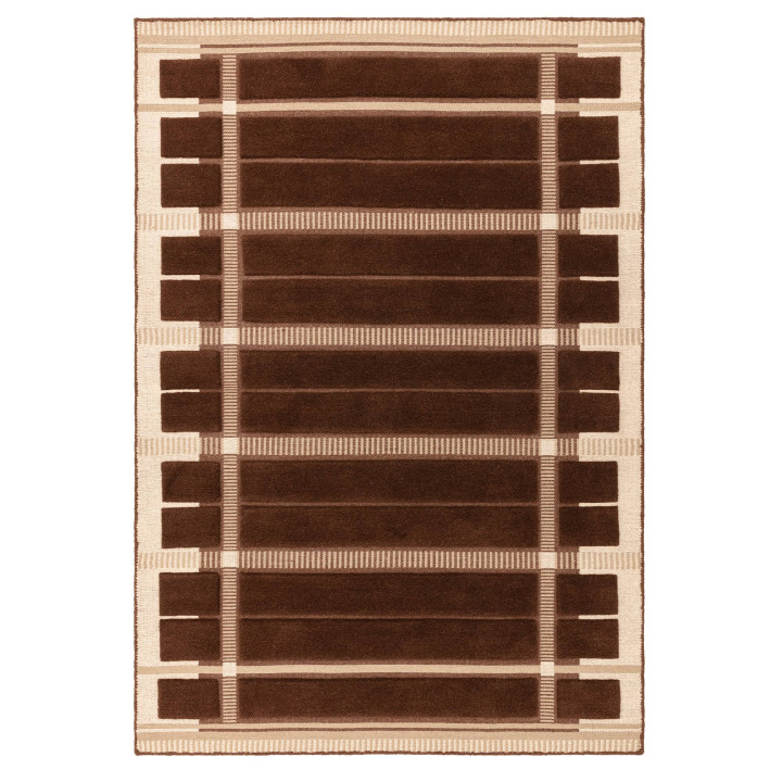Rug Fable geometric brown beige 120x170 cm