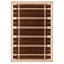 Tappeto Fable geometrico marrone scuro e beige 1