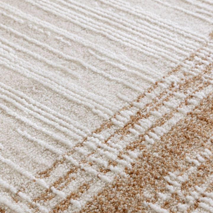Tappeto Anders astratto beige tortora e marrone