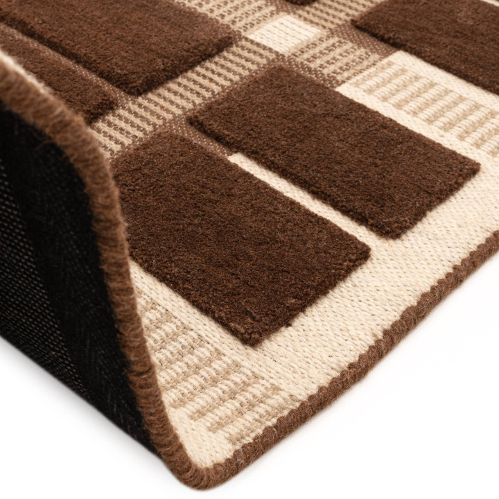 Rug Fable geometric brown beige 200x290 cm