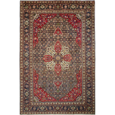 Tappeto Originale Tabriz Persia 200x305 Blu Scu