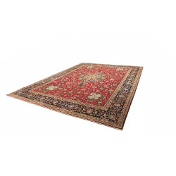Hand Made Rug Tabriz Persia 305x400 Red Dark Bl