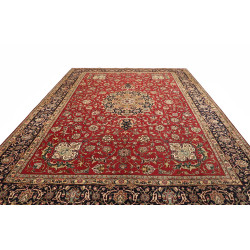 Hand Made Rug Tabriz Persia 305x400 Red Dark Bl