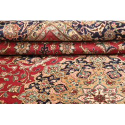 Hand Made Rug Tabriz Persia 305x400 Red Dark Bl