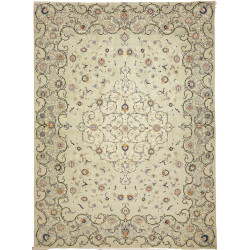 Hand Made Rug Kashan Persia 333x455 Sage Green