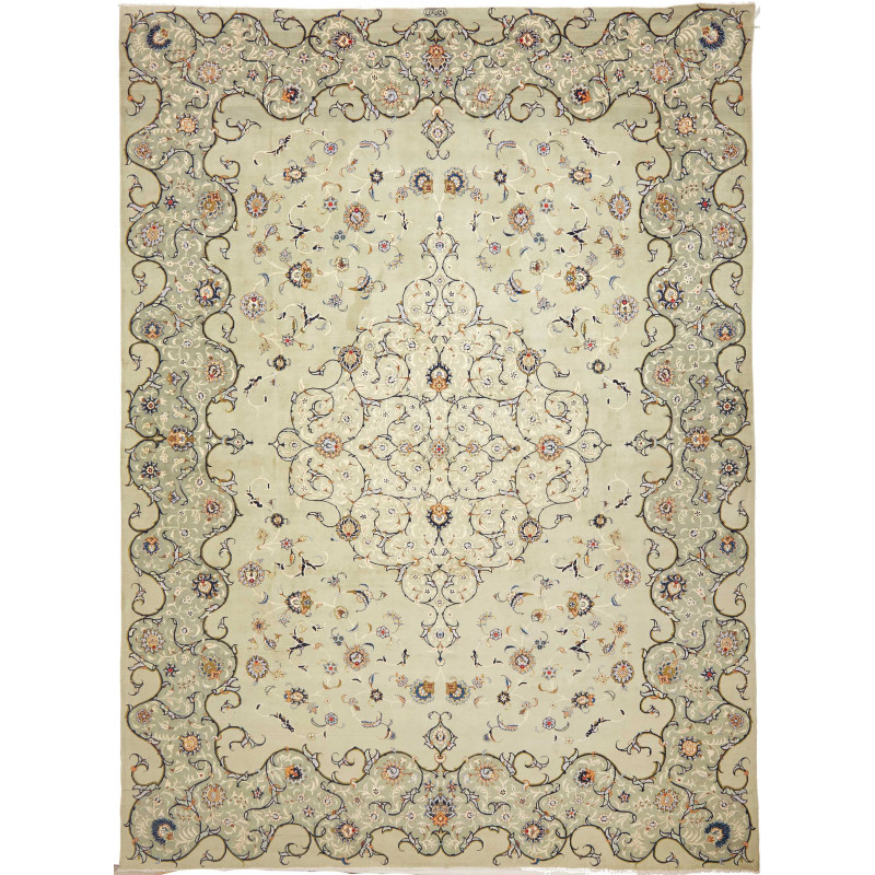 Tappeto Originale Kashan Persia 333x455 Verde S