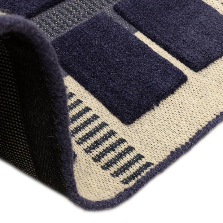 Tappeto Fable geometrico blu e beige 120x170 cm
