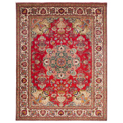 Hand Made Rug Tabriz Persia 222x292 Red Cream