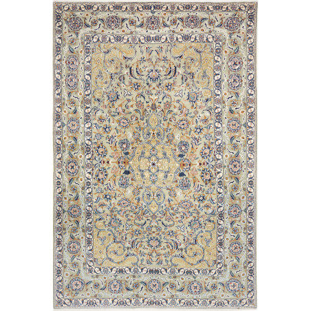 Hand Made Rug Kashan Persia 204x310 Aqua Green