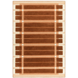 Tappeto Fable geometrico marrone e arancione 160