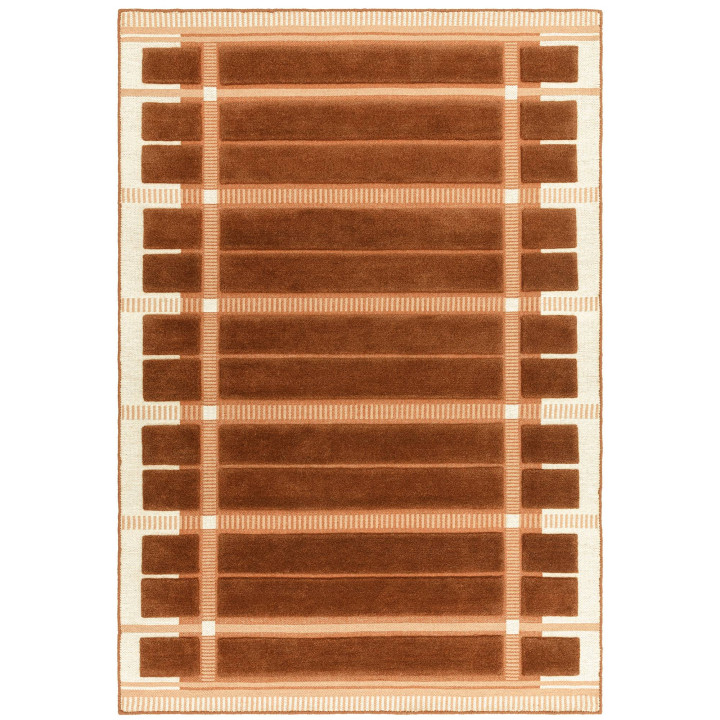 Tappeto Fable geometrico marrone e beige 200x290