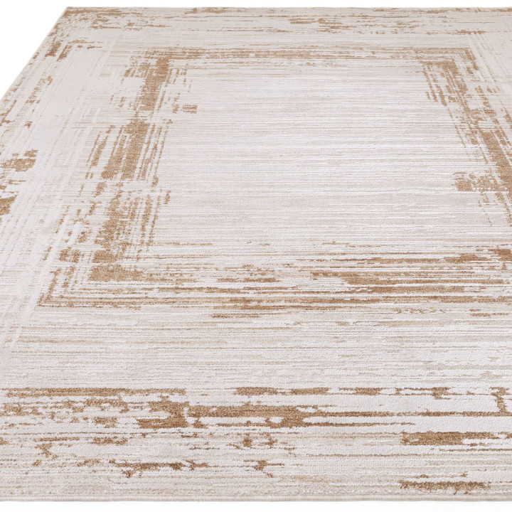 Tappeto Anders astratto beige e tortora con sfum