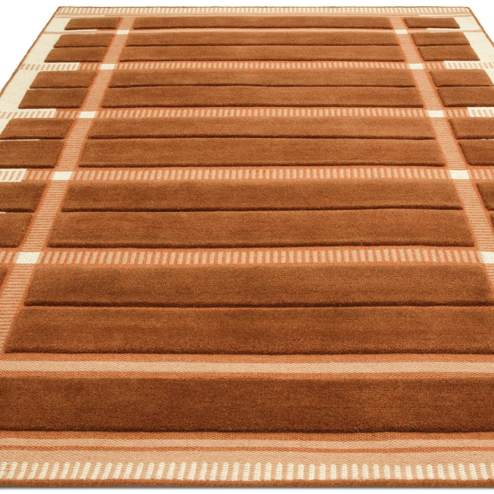 Tappeto Fable geometrico marrone e beige 200x290