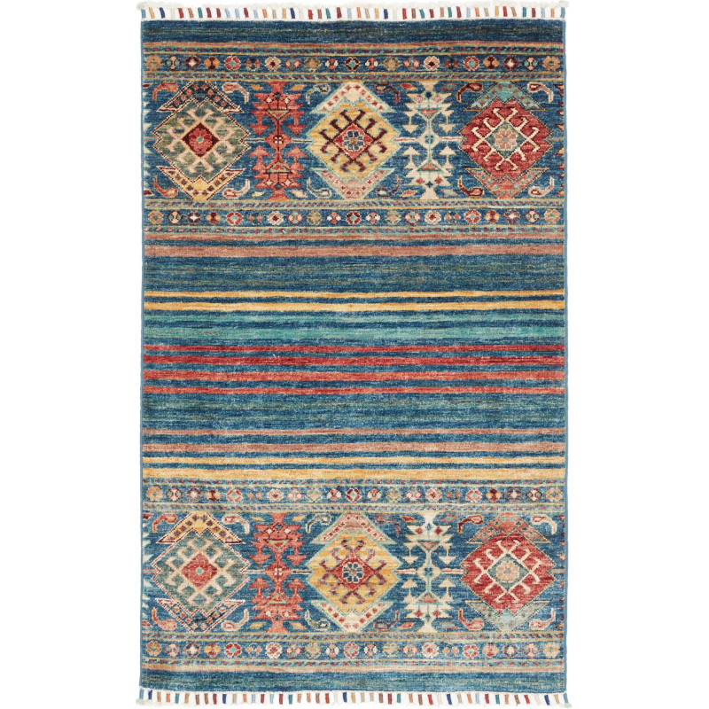 Tappeto Originale Rubin Pakistan 80x126 Blu Ros