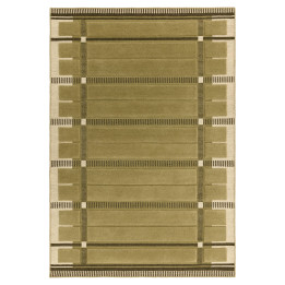 Tappeto Fable geometrico verde oliva e beige 200