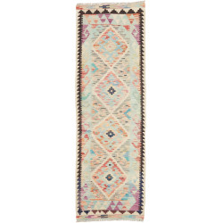 Rug Kilim Afghanistan 62x193 Light Blue Cream C
