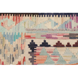 Rug Kilim Afghanistan 62x193 Light Blue Cream C