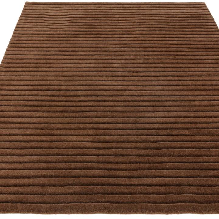Rug Linie plain brown 120x170 cm