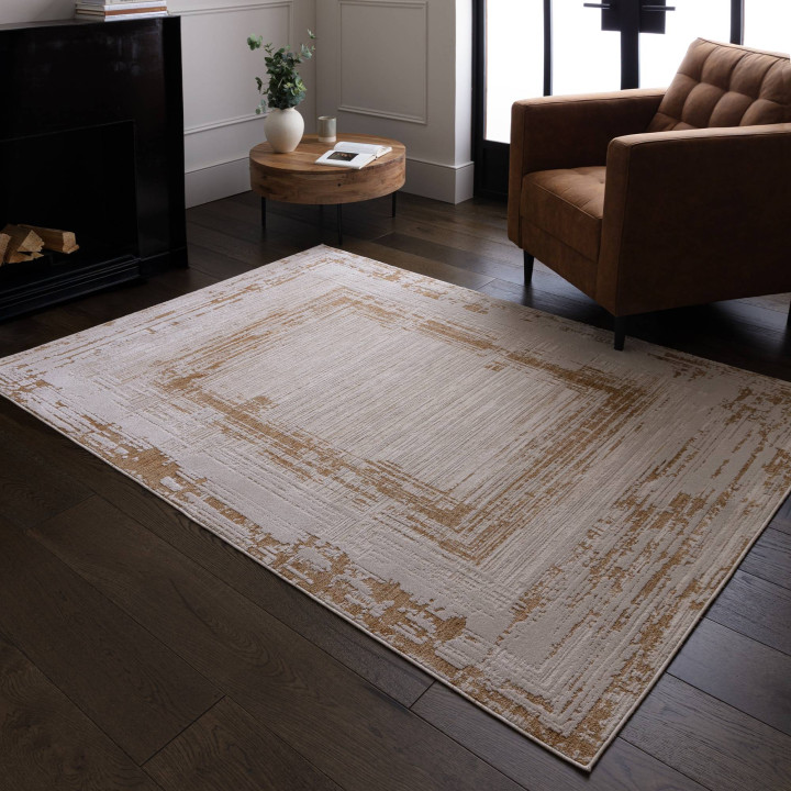 Rug Anders geometric beige and light brown 240x3