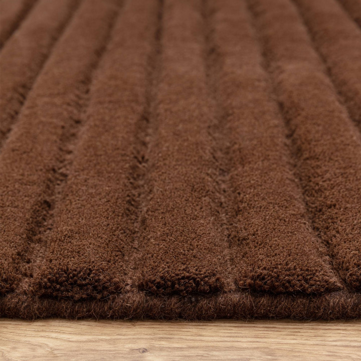 Rug Linie plain brown 120x170 cm