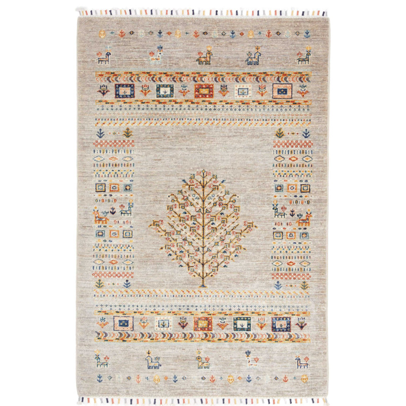 Tappeto Originale Siva Pakistan 103x149 Grigio