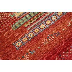 Tappeto Originale Siva Pakistan 99x150 Rosso Te