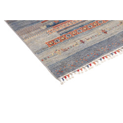 Tappeto Originale Siva Pakistan 106x148 Blu Gri