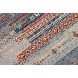 Tappeto Originale Siva Pakistan 106x148 Blu Gri