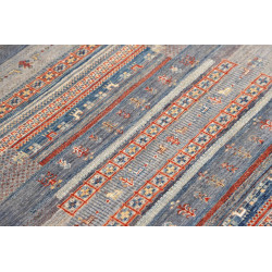 Tappeto Originale Siva Pakistan 106x148 Blu Gri