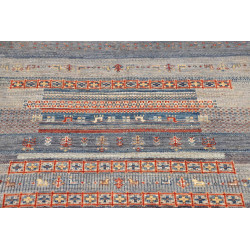 Tappeto Originale Siva Pakistan 106x148 Blu Gri