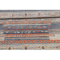 Tappeto Originale Siva Pakistan 106x148 Blu Gri