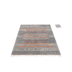Tappeto Originale Siva Pakistan 101x146 Blu Gri