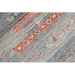 Tappeto Originale Siva Pakistan 101x146 Blu Gri