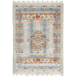 Tappeto Originale Siva Pakistan 104x143 Blu Gri