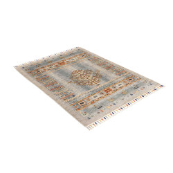 Tappeto Originale Siva Pakistan 104x143 Blu Gri